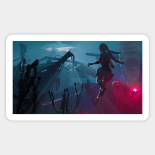 tomb raider 2 Sticker